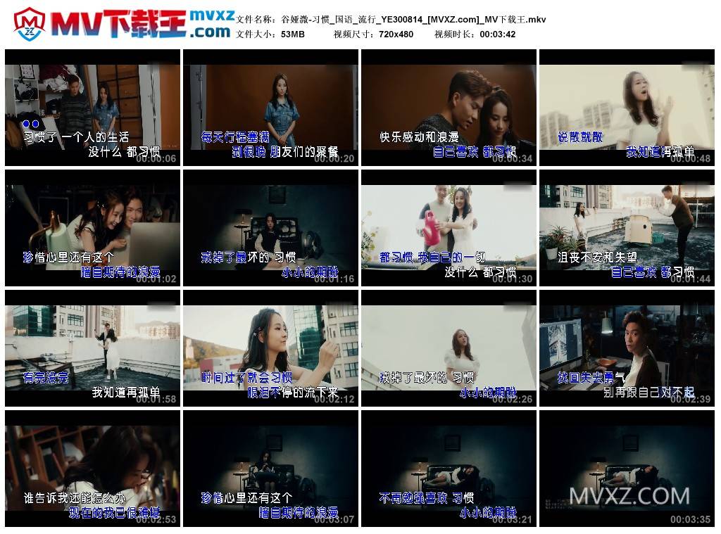 谷娅溦-习惯_国语_流行_YE300814